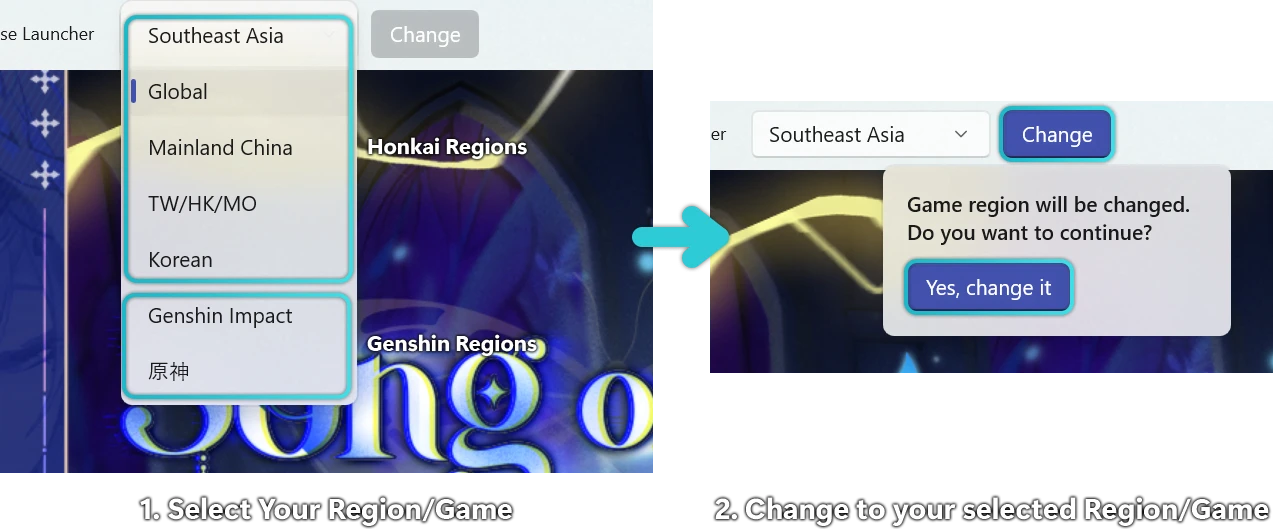 Game-Region selector